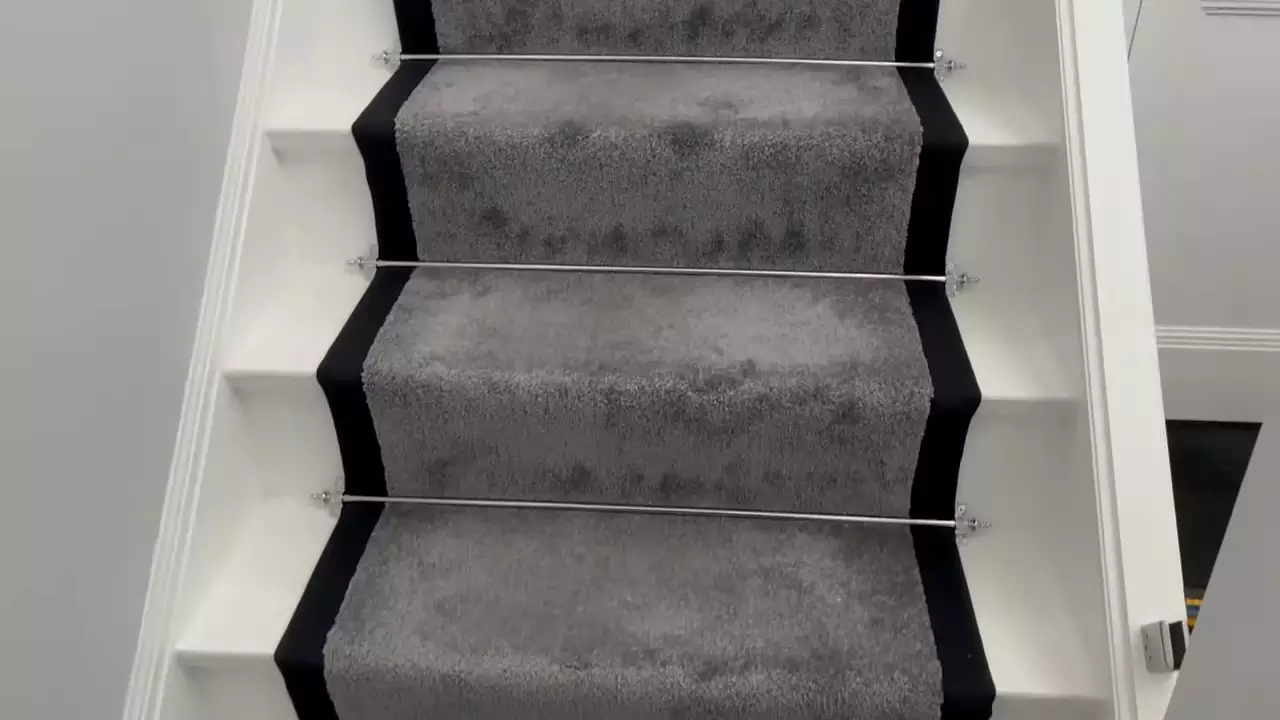 How to Install Stair Runner With Rods