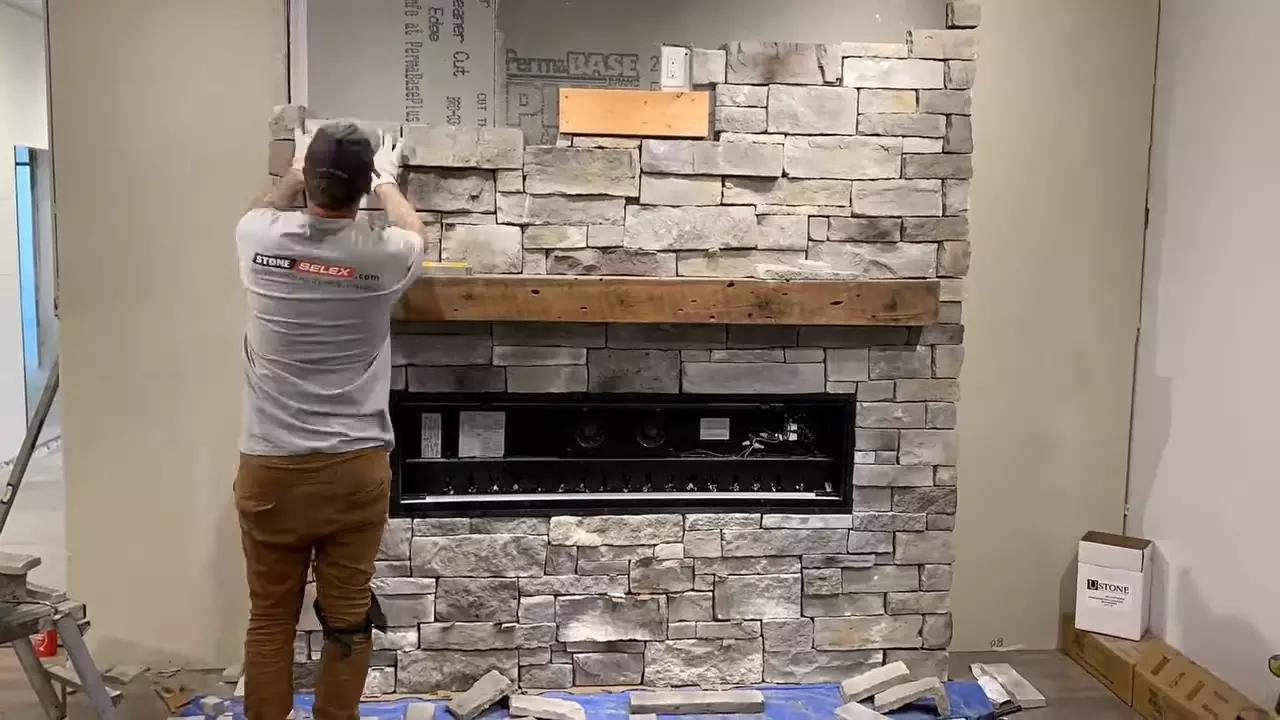 How to Install Stone on Fireplace Wall